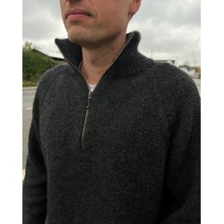 Zipper Sweater Light - Man - strikkeopskrift fra PetiteKnit