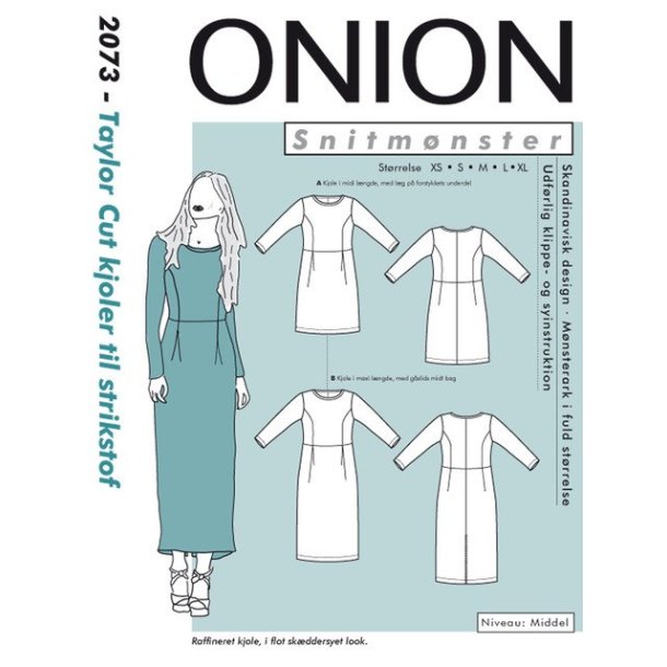 Onion 2073 - Taylor Cut kjoler til strikstof - Snitmnster