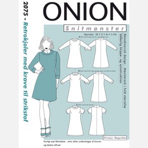Onion 2075 - Retrokjoler med krave til strikstof - Snitmnster