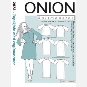 Onion 2078 - Top/kjole ned raglanrmer. Snitmnster