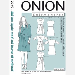 Onion 2079 - Sl om kjole med st krave til strikstof. Snitmnster