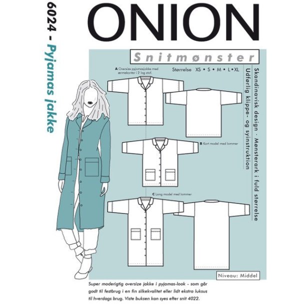 Onion 6024 - Pyjamas jakke - Snitmønster