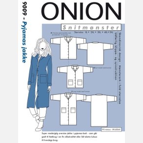 Onion 9009 - Pyjamas jakke - Snitm�nster til plusst�rrelser