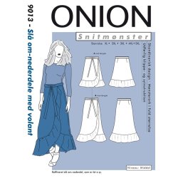 Onion 9013 - Sl om nederdele med volant til plusstrrelser. Snitmnster