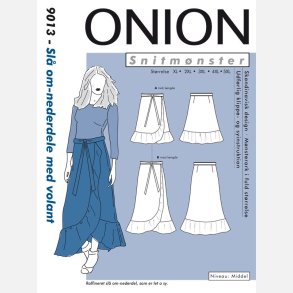 Onion 9013 - Sl� om nederdele med volant til plusst�rrelser. Snitm�nster