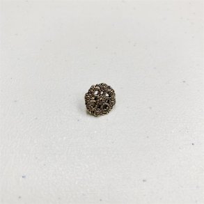Antik guld knap med detaljeret m�nster, 11 mm