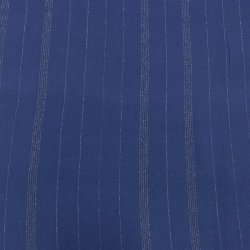 Bl viskose med guldstriber - pr. 0,25 meter