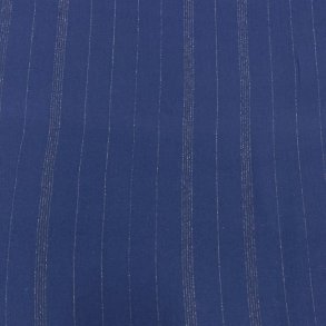 Bl viskose med guldstriber - pr. 0,25 meter