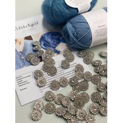 Blingknapper - til April Cardigan fra PetiteKnit (4 knapper)