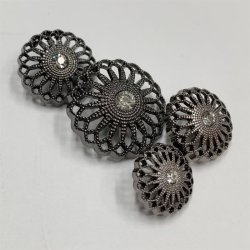 Blingknapper i guld, slv eller oxyderet slv - 4 strrelser