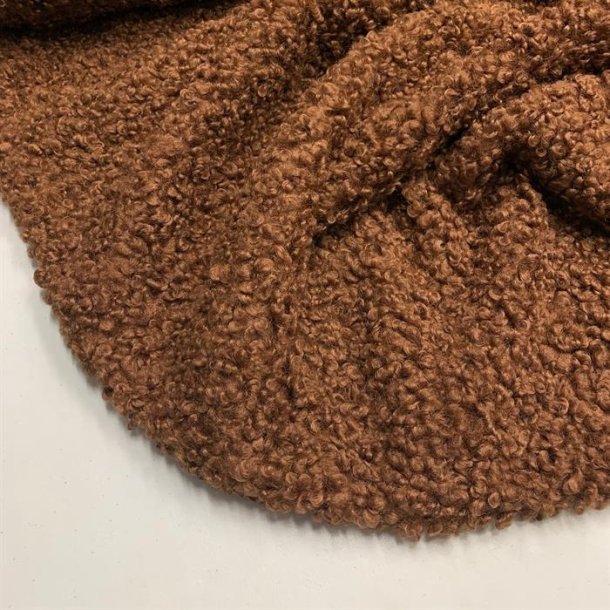 Bld boucl i chokoladebrun - pr. 0,25 meter