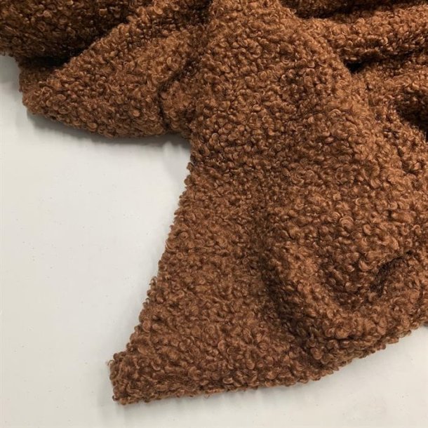 Bld boucl i chokoladebrun - pr. 0,25 meter