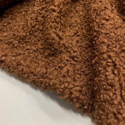 Bld boucl i chokoladebrun - pr. 0,25 meter