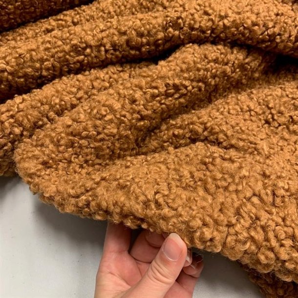 Bld boucl i gyldenbrun - pr. 0,25 meter