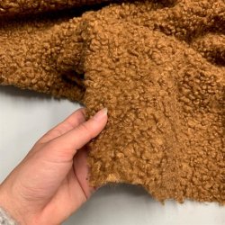 Bld boucl i gyldenbrun - pr. 0,25 meter