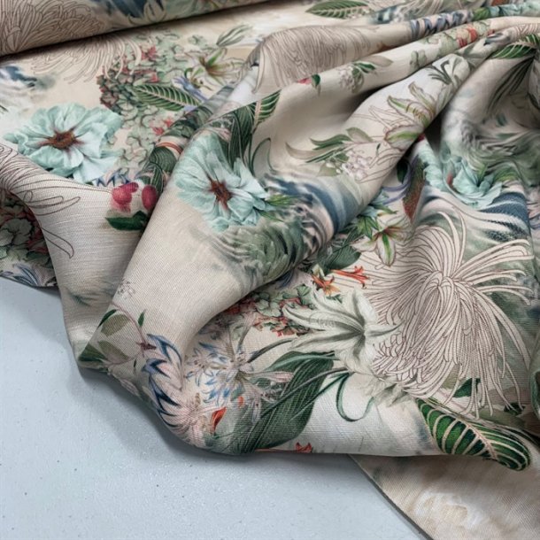 Cupro / hr kvalitet med blomstermix - pr. 0,25 meter