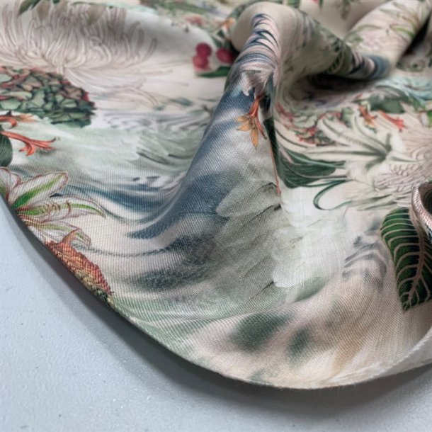 Cupro / hr kvalitet med blomstermix - pr. 0,25 meter