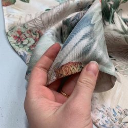 Cupro / hr kvalitet med blomstermix - pr. 0,25 meter