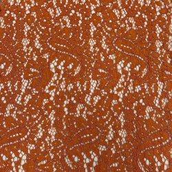 Blonde med paisley mnster i stvet orange - pr. 0,25 meter