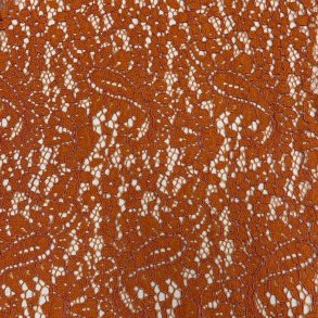 Blonde med paisley mnster i stvet orange - pr. 0,25 meter