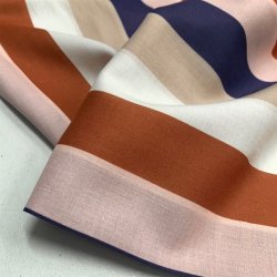 Bomuld med langsgende striber i 5 smukke farver - pr. 0,25 meter