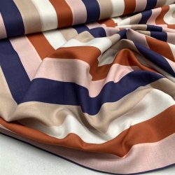 Bomuld med langsgende striber i 5 smukke farver - pr. 0,25 meter