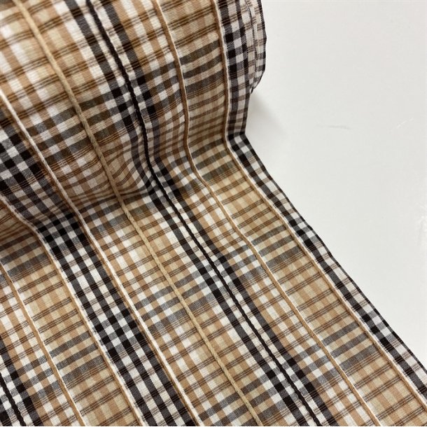 Bomuld / viskose med tern i camel - pr. 0,25 meter 