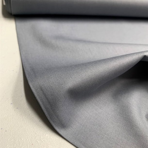 Bomuldspoplin i lys gr - pr. 0,25 meter