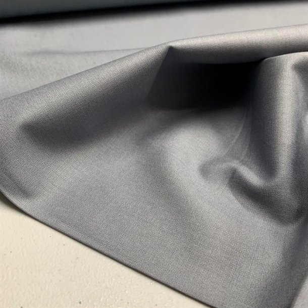 Bomuldspoplin i lys gr - pr. 0,25 meter