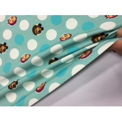 Bomuldsjersey med Masha og bjrnen - pr. 0,25 meter