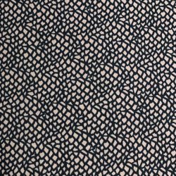 Bomuldslrred - i mrk marine med pletter i kit, fra Cotton + Steel - pr. 0,25 meter