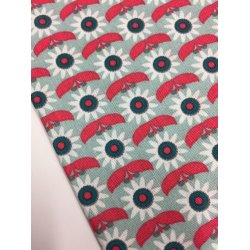 Bomuldslrred med sde sm blomster - pr. 0,25 meter