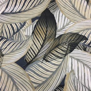 Bomuldsl�rred m. str�k, med smukke blade - pr. 0,25 meter