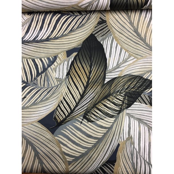 Bomuldslrred m. strk, med smukke blade - pr. 0,25 meter