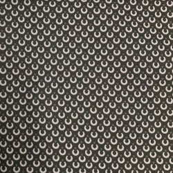 Bomuldspoplin i gr med cirkel mnster - pr. 0,25 meter