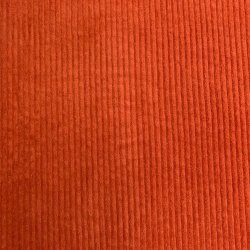 Bredriflet bomuldsfljl i brndt orange - pr. 0,25 meter