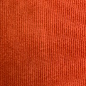 Bredriflet bomuldsfljl i brndt orange - pr. 0,25 meter