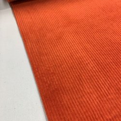 Bredriflet bomuldsfljl i brndt orange - pr. 0,25 meter