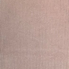 Bredriflet bomuldsfljl i lys rosa - pr. 0,25 meter