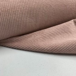 Bredriflet bomuldsfljl i lys rosa - pr. 0,25 meter