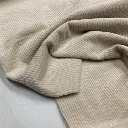 Bredriflet bomuldsfljl i sandfarve - pr. 0,25 meter
