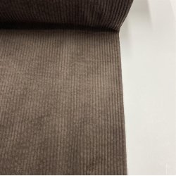 Bredriflet bomuldsfljl i brun - pr. 0,25 meter