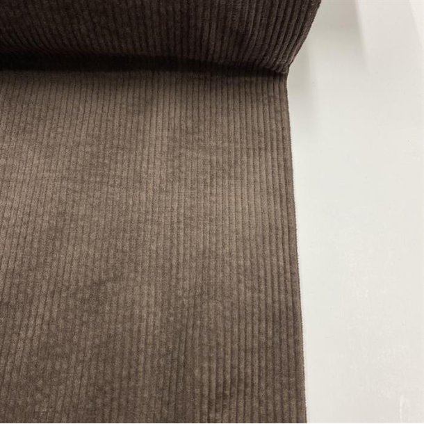 Bredriflet bomuldsfljl i brun - pr. 0,25 meter