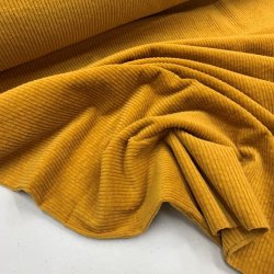 Bredriflet bomuldsfljl i karry - 0,25 meter