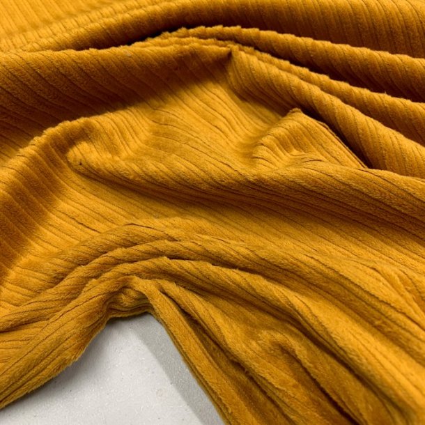 Bredriflet fljl i karrygul - pr. 0,25 meter