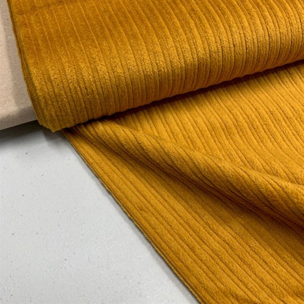 Bredriflet fljl i karrygul - pr. 0,25 meter