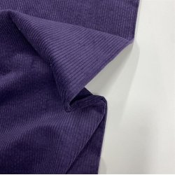 Bredriflet bomuldsfljl i lilla - pr. 0,25 meter