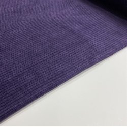 Bredriflet bomuldsfljl i lilla - pr. 0,25 meter