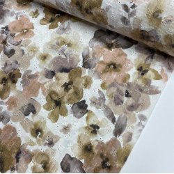 Broderie anglaise med blomster - pr. 0,25 meter 