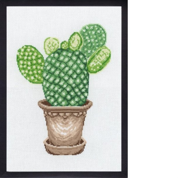 Broderi (billede) med kaktus 